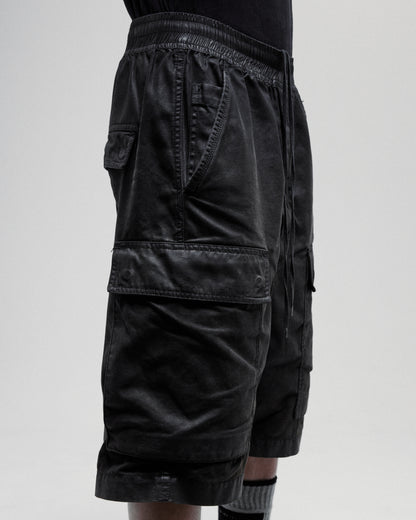 WAXED CARGO SHORTS