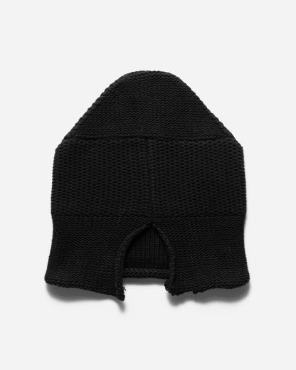 COTTON SLIT BEANIE - BLACK
