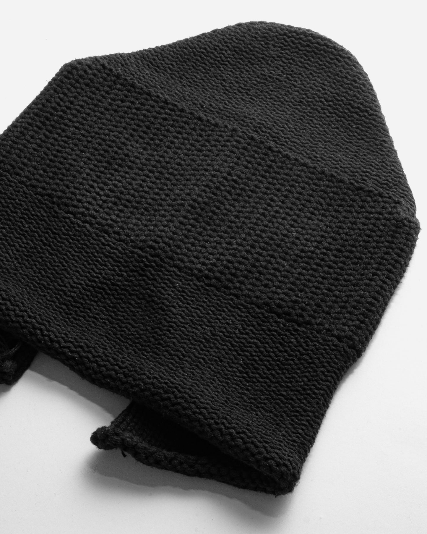 COTTON SLIT BEANIE - BLACK