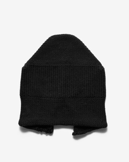 COTTON SLIT BEANIE - BLACK