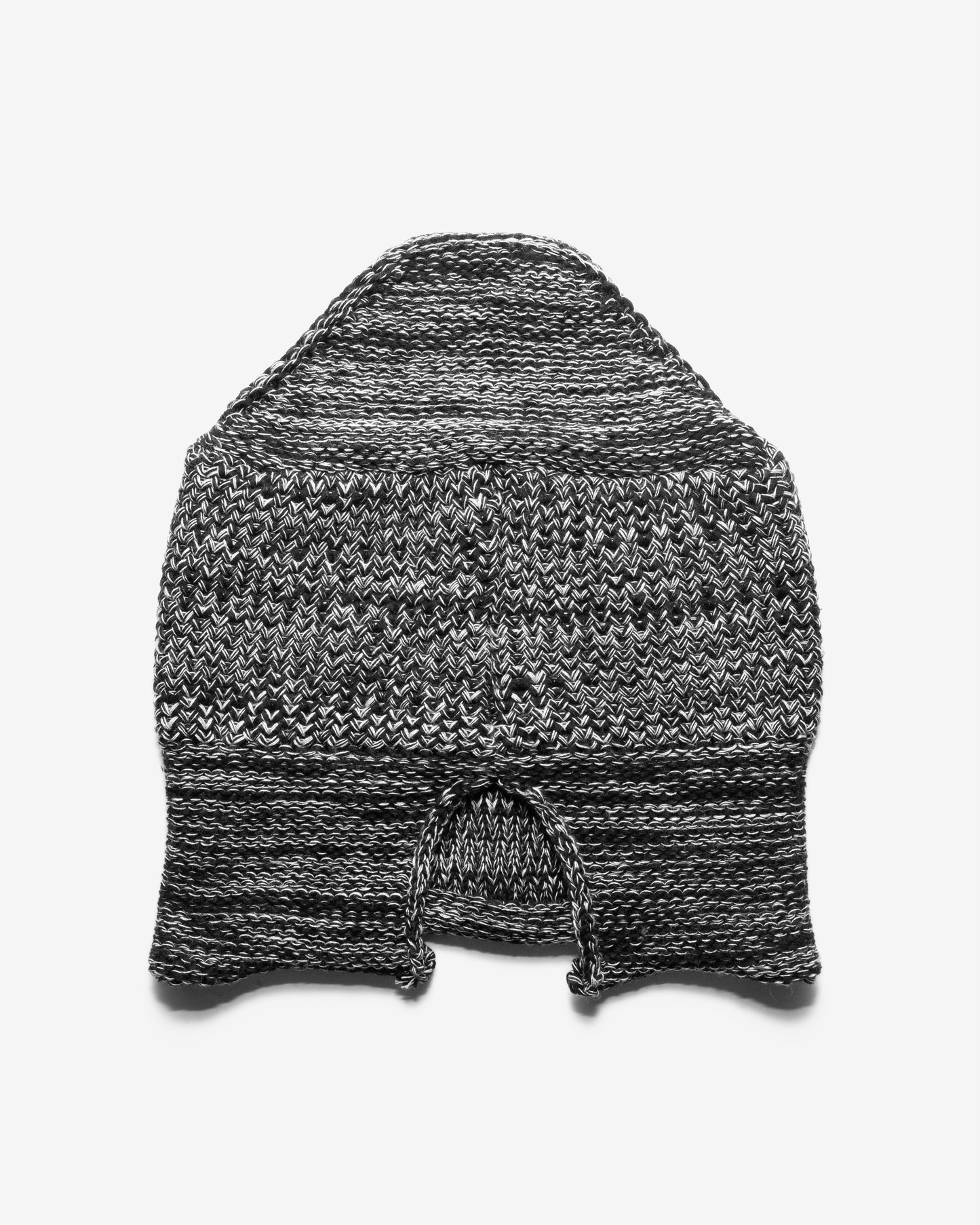 COTTON SLIT BEANIE - LIGHT GREY AND BLACK
