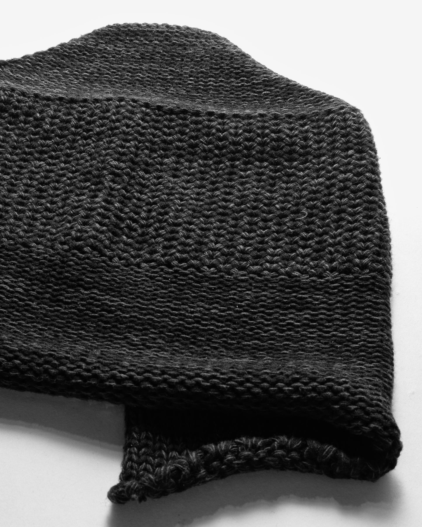 COTTON SLIT BEANIE - DARK GREY/BLACK