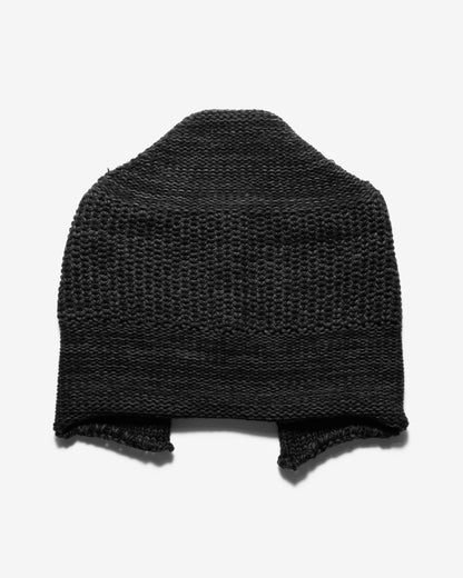 COTTON SLIT BEANIE - DARK GREY/BLACK