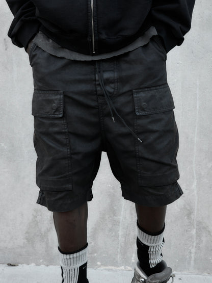 WAXED CARGO SHORTS